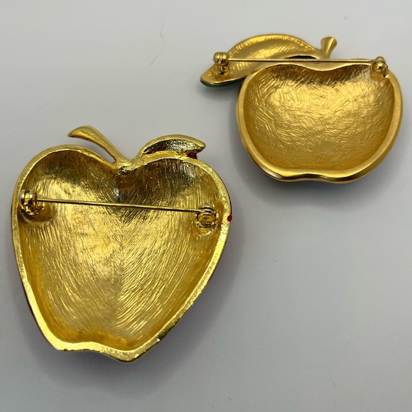 2 apple brooches - lapel pins - Picture 5 of 6